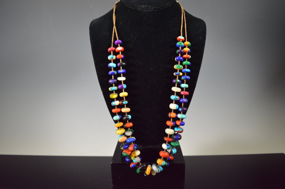 Complex Multi-Stone Bead Necklace, Santo Domingo (1 of 3)
