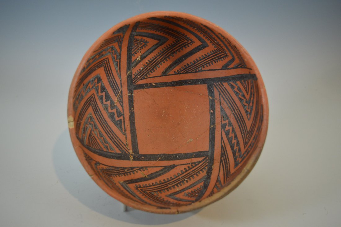 Ancient Anasazi Pinedale black on red bowl (1 of 3)