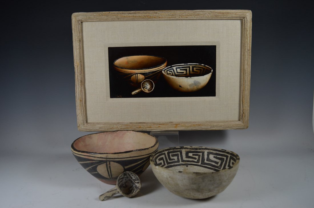 Rare Oil on Board Greg English w/ the actual pots (1 of 5)