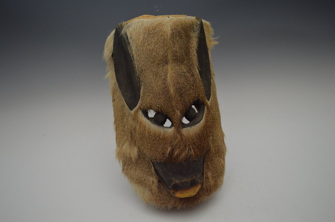 Antique Yaqui Indian Dance Mask Deer hide (1 of 3)