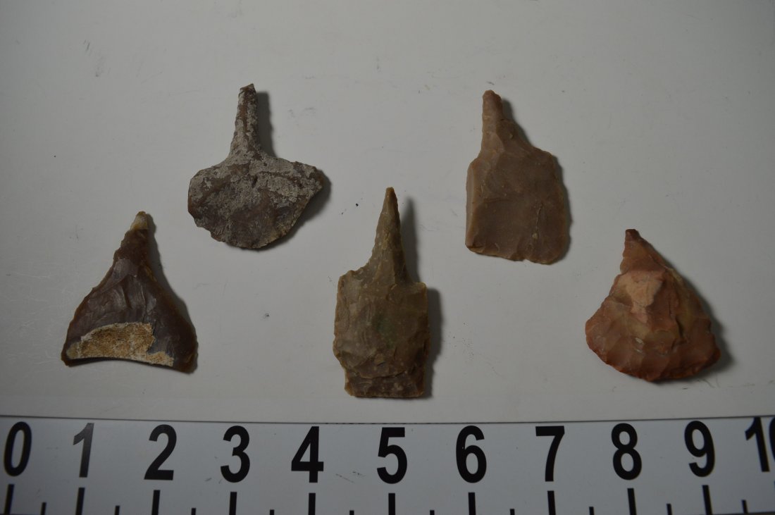 Texas ancient arrowheads 5 scrapers and knives (1 of 2)