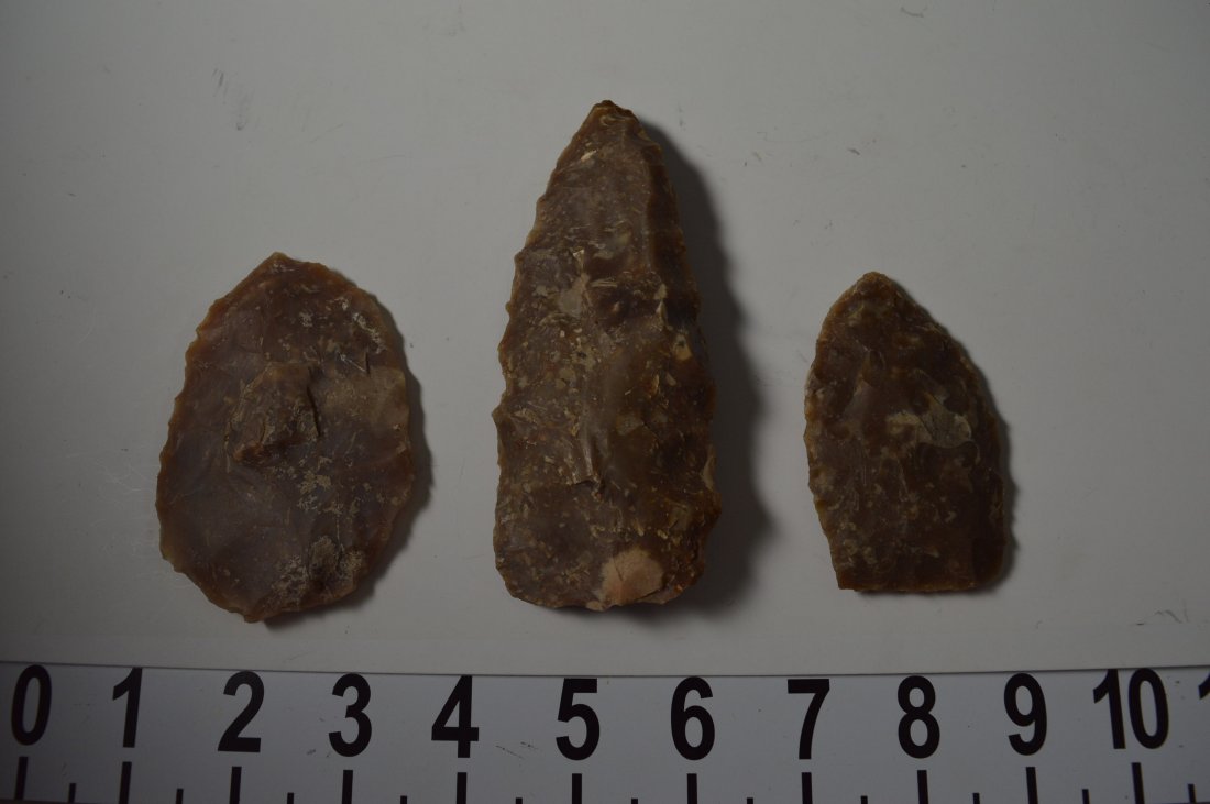 Texas ancient arrowheads 3 large scrapers and knives (1 of 2)