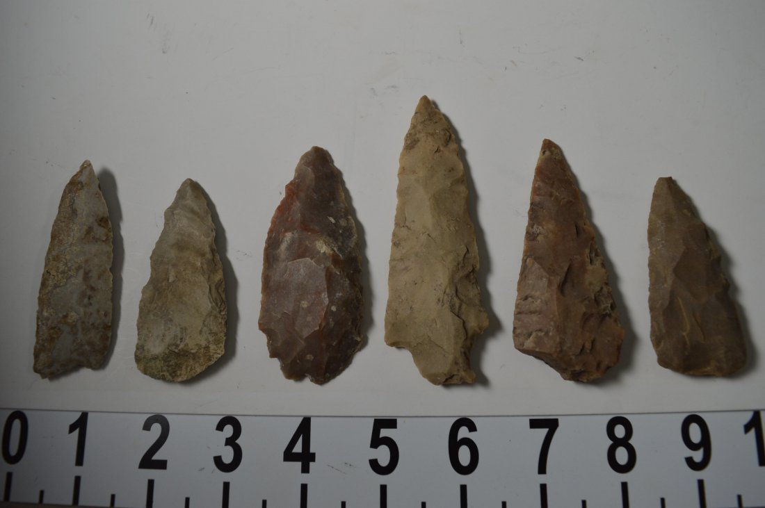 Texas ancient arrowheads 6 large knives (1 of 2)
