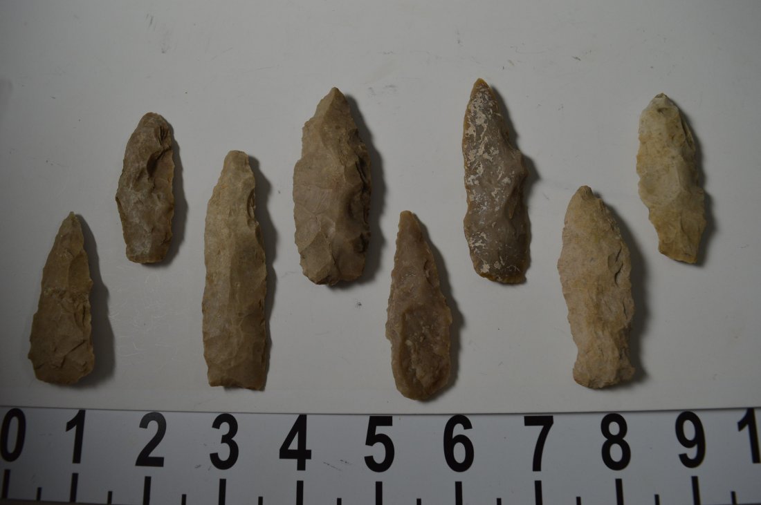 Texas ancient arrowheads 8 large Archaic knives (1 of 2)