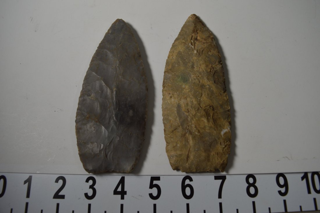 Texas ancient arrowheads 2 high quality large knives / (1 of 2)
