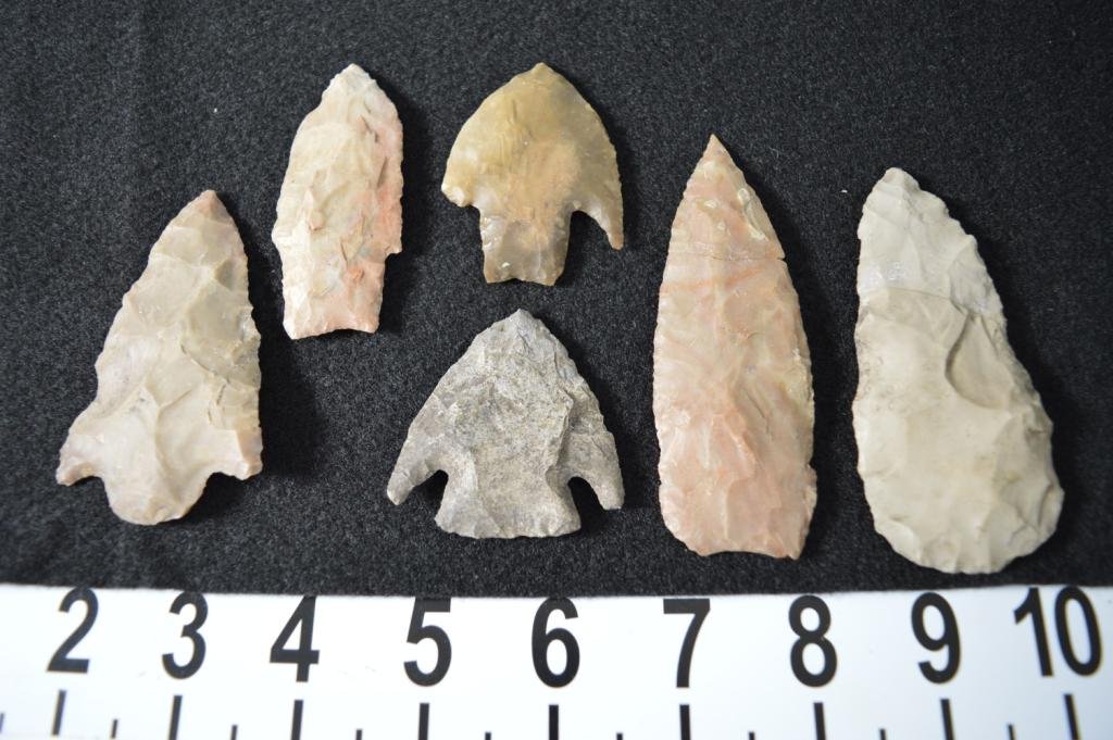 Texas ancient arrowheads 6 broken points (1 of 3)