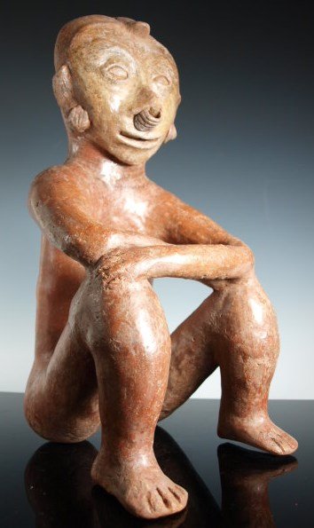 Giant Nayarit Chinesco Type A male: Pre-Columbian Nayarit - Chinesco, Lagunillas Type A Period: Ca. 200 BC - 200 AD Size:16 1/2 inches tall 7 1/2 inches wide Provenance: Chang-Le