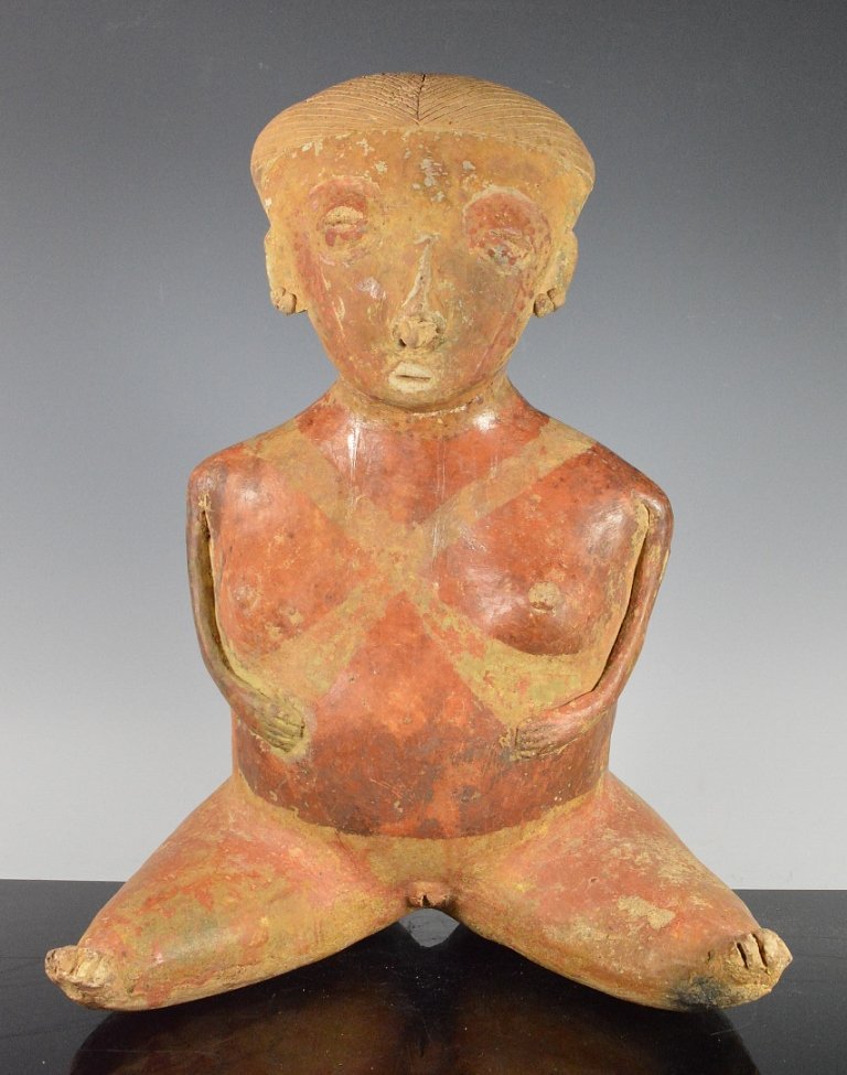 Huge Nayarit, Chinesco Pregnant Female figure: Culture: Pre-Columbian Classification: Mexico Western Coast, Nayarit, Chinesco Date: 200 BC - 200 AD