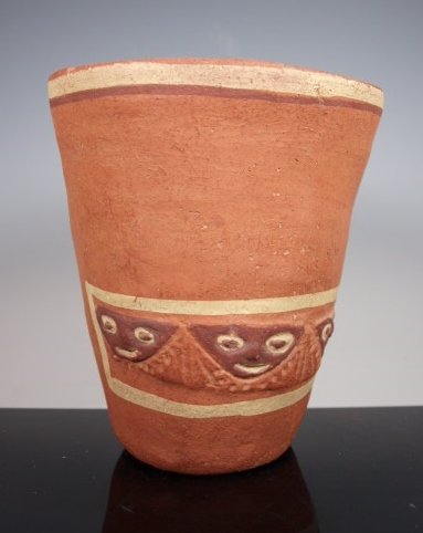Polychrome Bolivian Ceramic Kero (1 of 5)