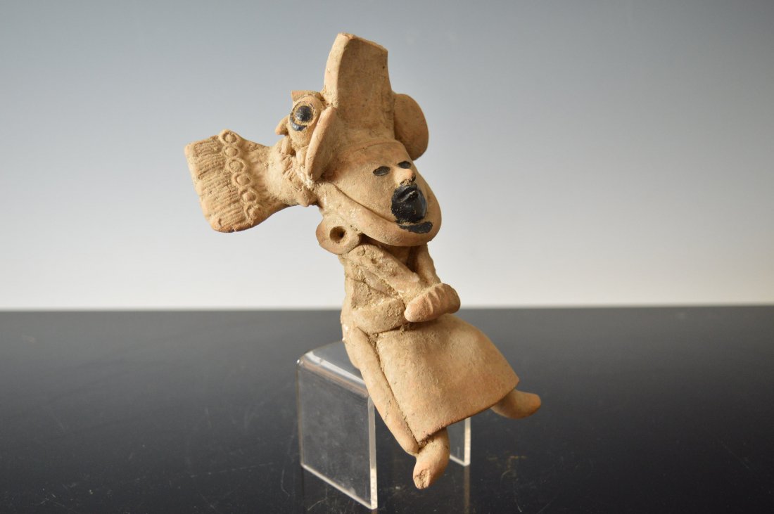 Pre-Columbian Vera Cruz Remojades Figure: Culture: Pre-Columbian Classification: Vera Cruz, Mexico Date: 600 AD -850 AD Size: 6.75 inches tall