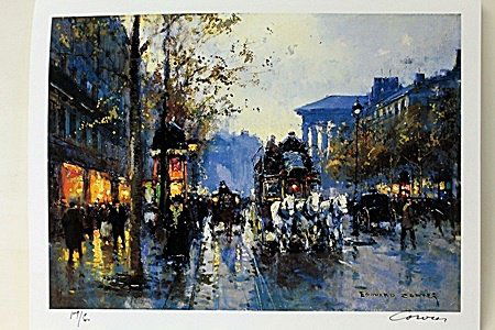 Limited Edition " Boulevard de la Madeleine II" By: Limited Edition By Edouard Cortès was born in Lagny, France on April 26, 1882. During his early lifetime, Paris was the center of the art world. Artist from across the globe traveled there to study a