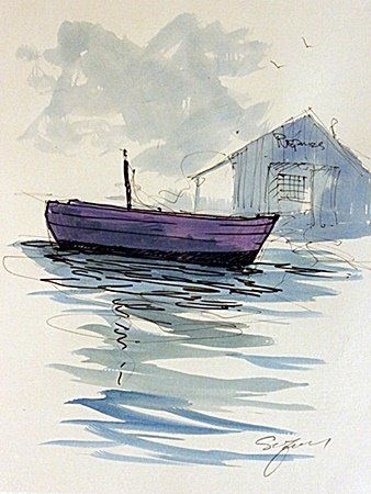 Original Water Color on Paper Hand Signed By Michael: This is a Michael Schofield hand signed Water Color made on arches quality paper . Artist Michael Schofield was born in Orlando, Florida in 1947. In that same year (1947), his family moved to Oakland,