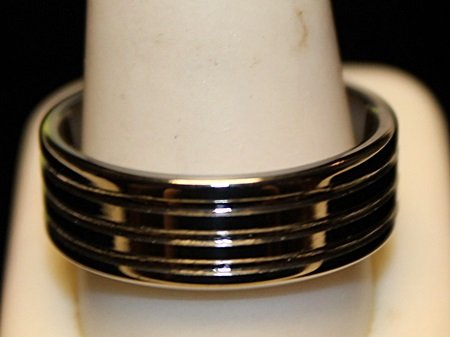 Fancy Titanium Wedding Band.: Fancy Titanium Wedding Band.