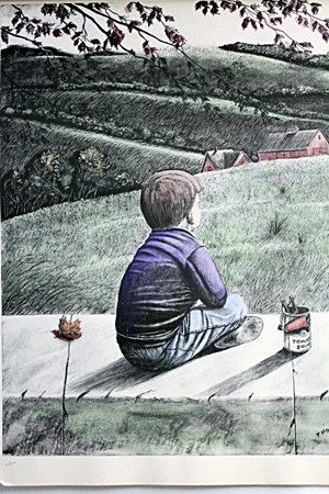 "TOMATO SOUP" BY THOMAS KERRY: "TOMATO SOUP" By THOMAS KERRY, HAND SIGNED LIMITED EDITION SERIGRAPH, IMAGE SIZE: 23X29". ALL ITEMS COME UNFRAMED, HOWEVER FRAMING IS AVAILABLE AT ADDITIONAL COST. IN THE MANNER OF THOMAS KERRY, His p