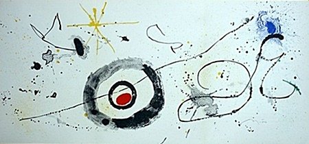 By Joan Miro Original Signed Lithograph- "Ceramiques: Lithograph, By Joan Miro, bearing the Signature, from - "Ceramiques Monumentales". Miro was the son of a watChmaking father and a goldsmith mother, he was exposed to the arts from a very young age. Th