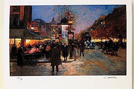 Limited Edition " Les Grands Boulevards " By Cortes.: Limited Edition By Edouard Cortès was born in Lagny, France on April 26, 1882. During his early lifetime, Paris was the center of the art world. Artist from across the globe traveled there to study a