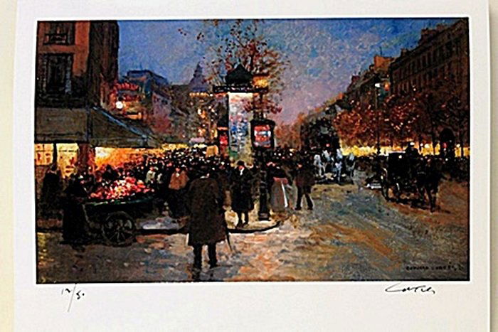 Limited Edition " Les Grands Boulevards " By Cortes.: Limited Edition By Edouard Cortès was born in Lagny, France on April 26, 1882. During his early lifetime, Paris was the center of the art world. Artist from across the globe traveled there to study a