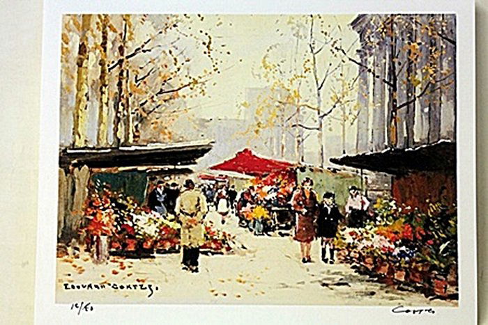 Limited Edition " Flower Seller At The Madeleine " By: Limited Edition By Edouard Cortès was born in Lagny, France on April 26, 1882. During his early lifetime, Paris was the center of the art world. Artist from across the globe traveled there to study a