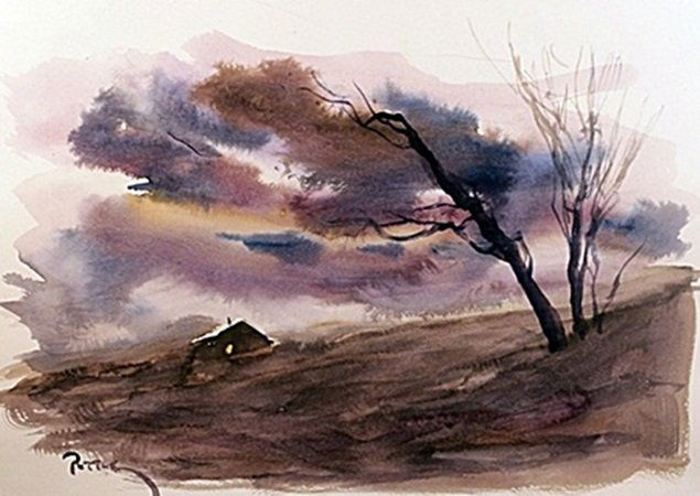 After Ken Potter Original Watercolor on Paper (90WN): After Ken Potter Original Watercolor on Paper . Comes unframed; framing available at an additional cost, . Approx. Paper size: 12"x16"