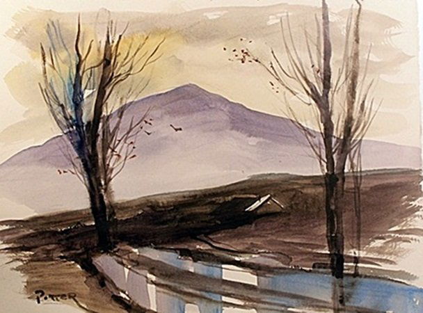 After Ken Potter Original Watercolor on Paper (91WN): After Ken Potter Original Watercolor on Paper . Comes unframed; framing available at an additional cost, . Approx. Paper size: 12"x16"