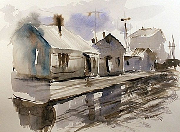 After Ken Potter Original Watercolor on Paper (93WN): After Ken Potter Original Watercolor on Paper . Comes unframed; framing available at an additional cost, . Approx. Paper size: 12"x16"