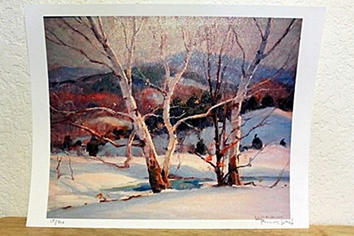 "Branches In Winter" By Slaughter.(CC): Unique Lithograph By Tom Slaughter. New York City-based artist Tom Slaughter took some time out from creating museum-quality fine art to write and illustrate the children's storybook One, Two, Three: