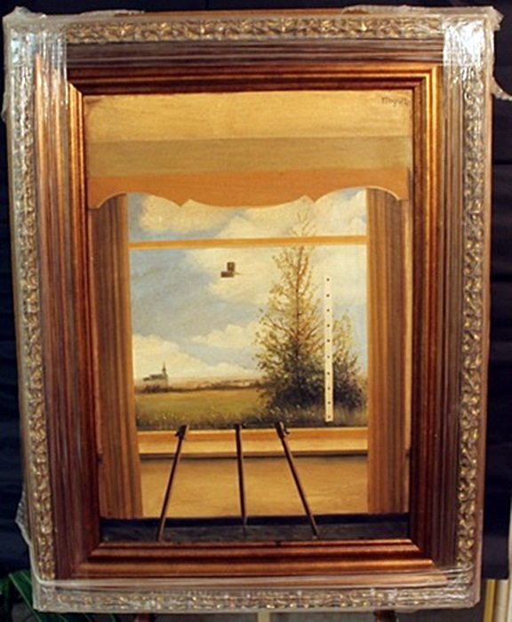Framed Oil on Canvas by Rene Magritte: Framed Oil on Canvas, Bearing a Signature by the Artist, Size Approx. 36 1/2 x 28 1/2 In.
