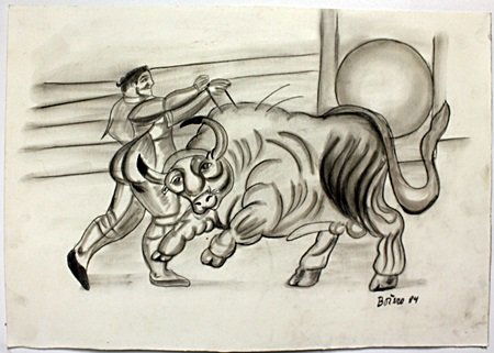 Original Pastel on Paper by Fernando Botero: Original, Pastel Drawing on Paper, Hand Signed, Size Approx. 14" x 19 1/2" in.