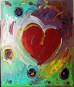 Oil Paintign on Canvas - Peter Max: Oil Painting on Canvas attributed to Peter Max, Hand Signed by the artist, Approximate Size: 24 x 20 Inches