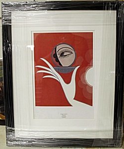 Framed Lithograph "The Alphabet" by Erte: Framed Lithograph "The Alphabet" by Erte, Out of thee book, Size Approx. 21 x 16 In.