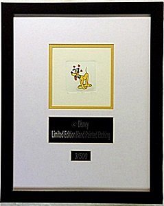 Licensed Disney Etchings Pluto: Licensed Disney Etchings "Pluto" hand colored, Limited Edition, comes in Beautiful custom matt & frame, approx. dimension 14"x18".