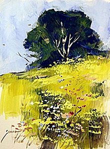 Original Water Color on Paper By Michael Schofield: This is a Michael Schofield hand signed Water Color made on arches quality paper . Artist Michael Schofield was born in Orlando, Florida in 1947. In that same year (1947), his family moved to Oakland,