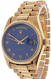 Men's 18K Day-Date Rolex Wrist Watch: Manufacturer: Rolex , Model Name: Day-Date , Gender: Men's , Circa: 1979 , Condition: Pre-Owned, Great Overall Condition. Polished and Overhauled (Full Service) , Case: 18K Yellow Gold, 36mm Width , M