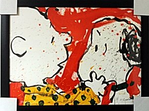 Doggie Dearest - Original Lithograph by Tom Everhart: Custom Framed, Limited Edition, Original Lithograph, Hand Signed and Numbered by the artist, Approximate Size 34" x 27" Inches. ; (FRAMED)