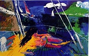 Swim Time: Swim Time by Leroy Neiman. Lithograph, Double Signature, size approx. 21 x 31 in. LeRoy Neiman (born Leroy Leslie Runquist, June 8, 1921 – June 20, 2012) was an American artist known for his b