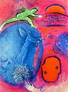 Giclee on Paper after Marc Chagall: Giclee on Paper, Bearing an Interpretive Plate Signature of the Artist, Size Approx. 19" x 13" In.