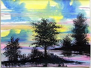 "Enchanted" Original Oil Painting by William Verdult: Original, Oil Painting on Paper, Hand Signed by the artist, Size Approx. 22" x 28" in.