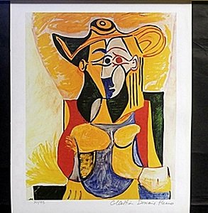 Framed Lithograph "The Numerals" by Erte: Framed Lithograph "The Numerals" by Erte, Out of thee book, Size Approx. 22 x 18 In.