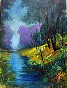 Original Painting by Michael Schofield: Original, Oil Painting on Canvas, Hand Signed by the artist Front & Back, Stretched Canvas on Wood Bars, Size Approx. 34 x 25