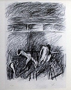 Lithograph After William Brice: Lithograph After William Brice, signed, size approx. 14 x 11 in.