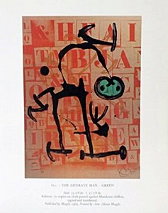 Lithograph "The Illiterate Man" by Joan Miro: Lithograph "The Illiterate Man" by Joan Miro (130ZM) signed, size approx. 12 x 10 in. Joan Miro, (04/20/1893 - 12/25/1973) Was Catalan Spanish Painter, Sculptor and ceramicist born in Barcelona. He ha
