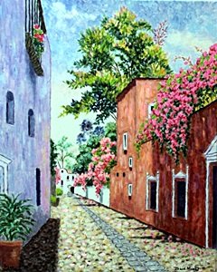 Ink Signed Giclee on Canvas after Diane Monet: Giclee on Stretched Canvas, Bearing an Interpretive Hand Ink Signature of the Artist, Size Approx. 20" x 16" In.