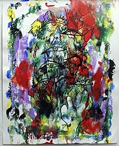 "Hand into the Dark" Oil Painting by William Verdult: Oil Painting on Paper, Hand Signed by the artist, Size Approx. 28" x 22" in.