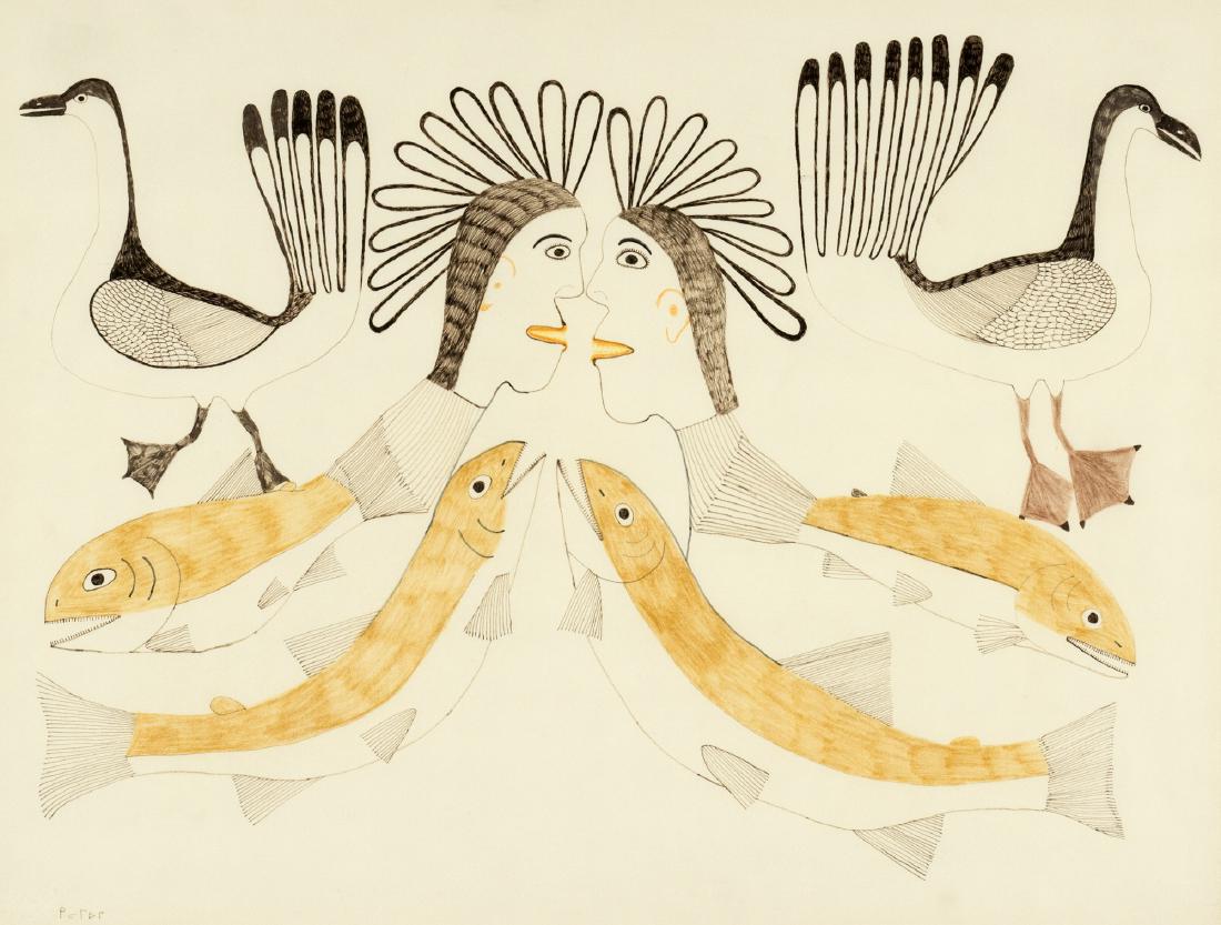Samualie, Keeleemeeoomee, Inuit (Cape Dorset) (1 of 2)