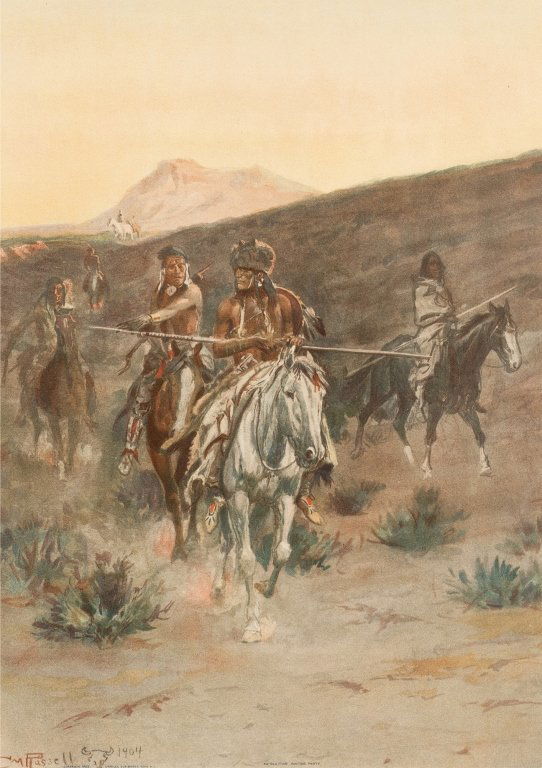 Charles Russell, An Old-Time Hunting Party, 1905. (1 of 2)