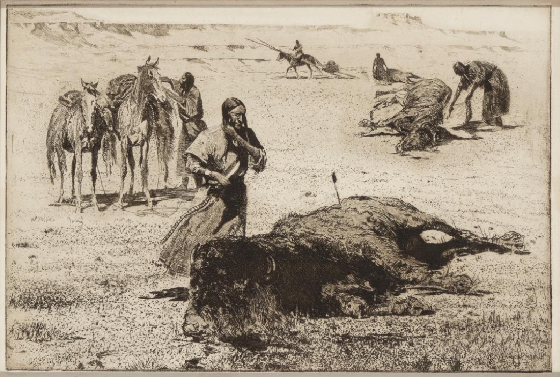 Edward Borein, After the Buffalo Hunt, ca. 1917 (1 of 2)