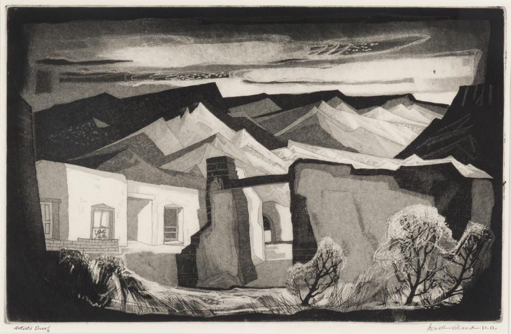 Doel Reed, Adobe and Wild Plum, 1965, A/P (1 of 2)