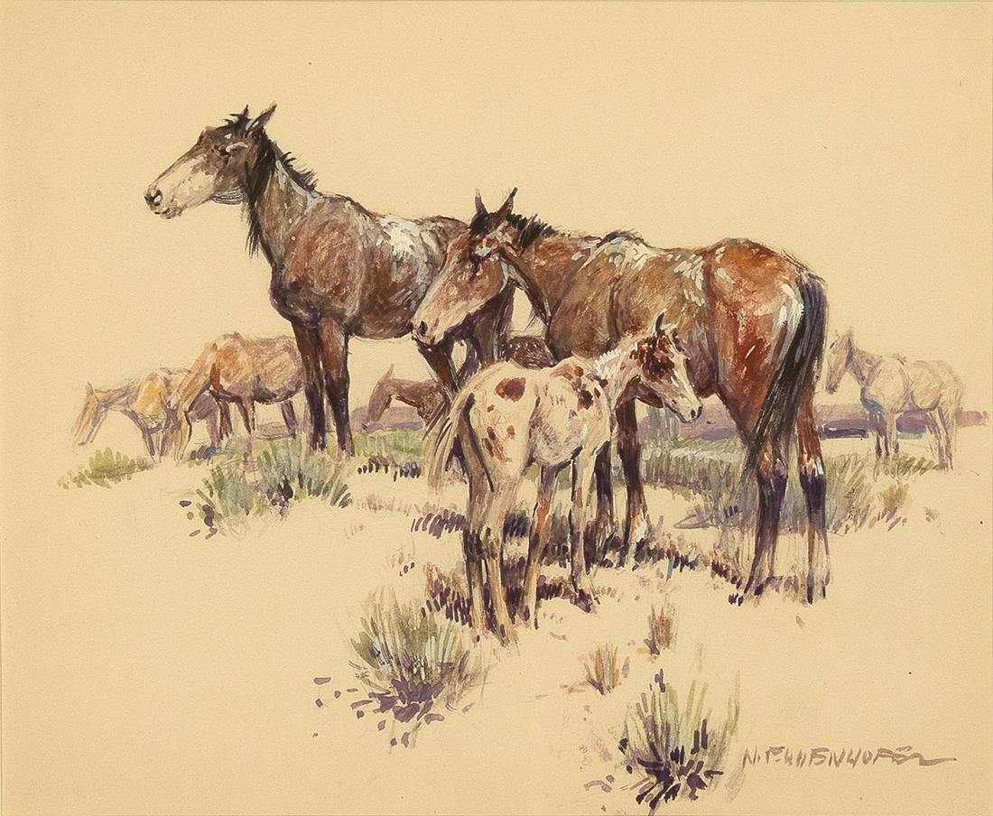 Nick Eggenhoffer, Untitled (Study of Horses) (1 of 2)