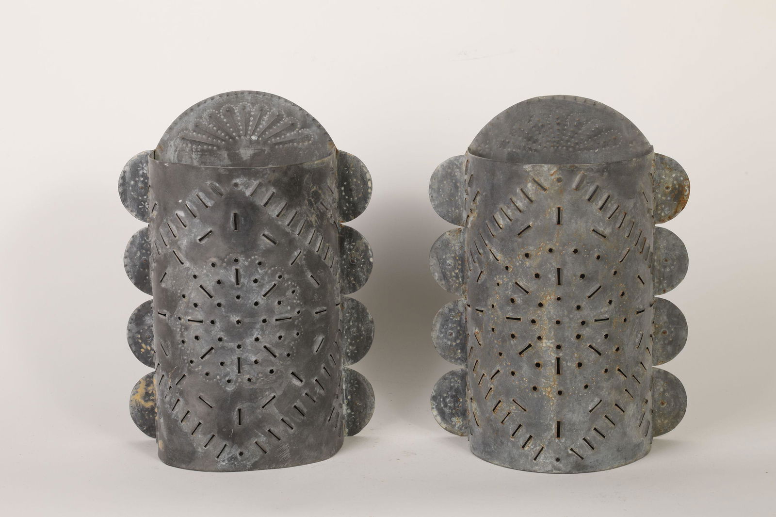 Pair of Electric Tin Wall Sconces, ca. 1925-1930 (1 of 4)