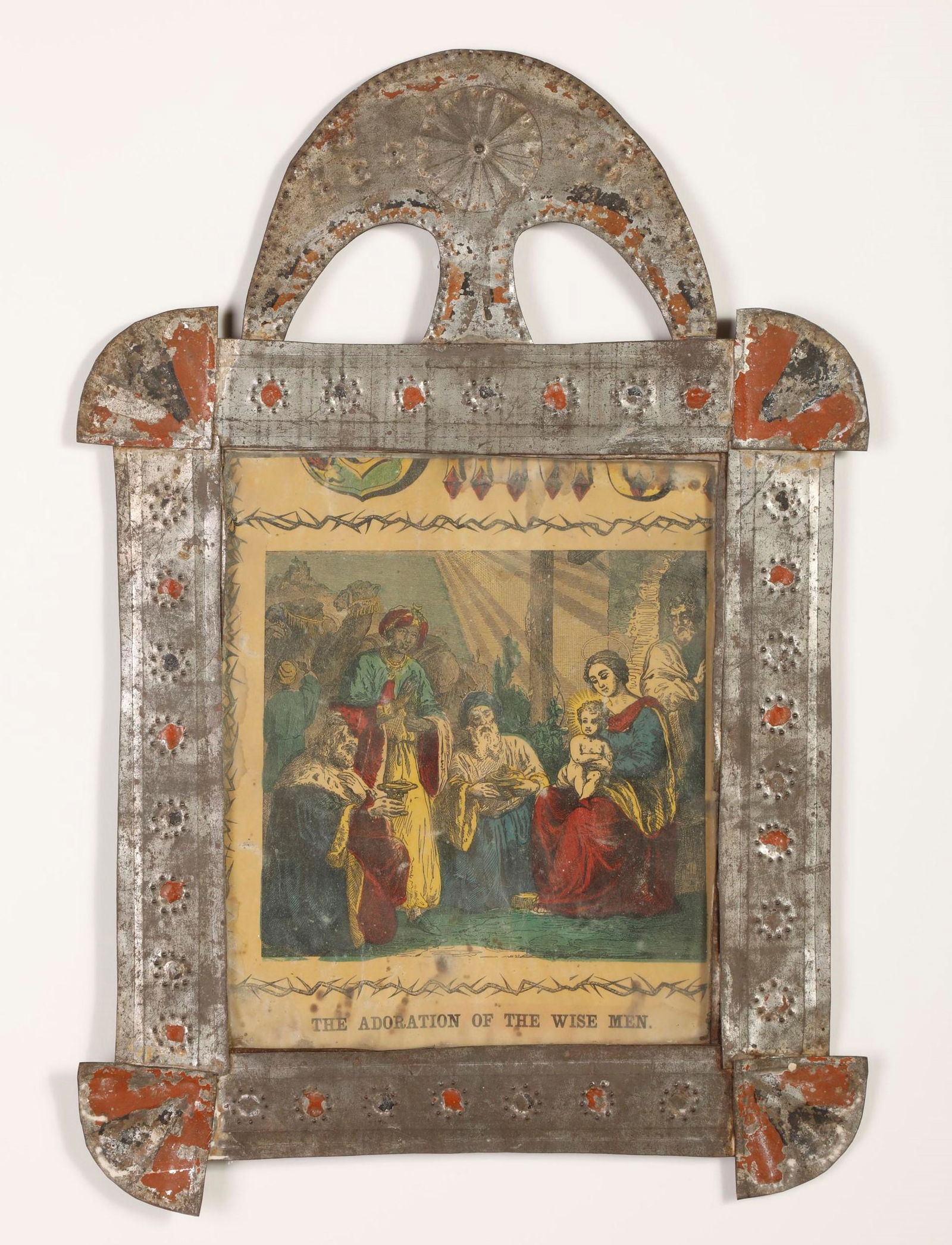 Two Tin Frames with Devotional Prints (1 of 4)